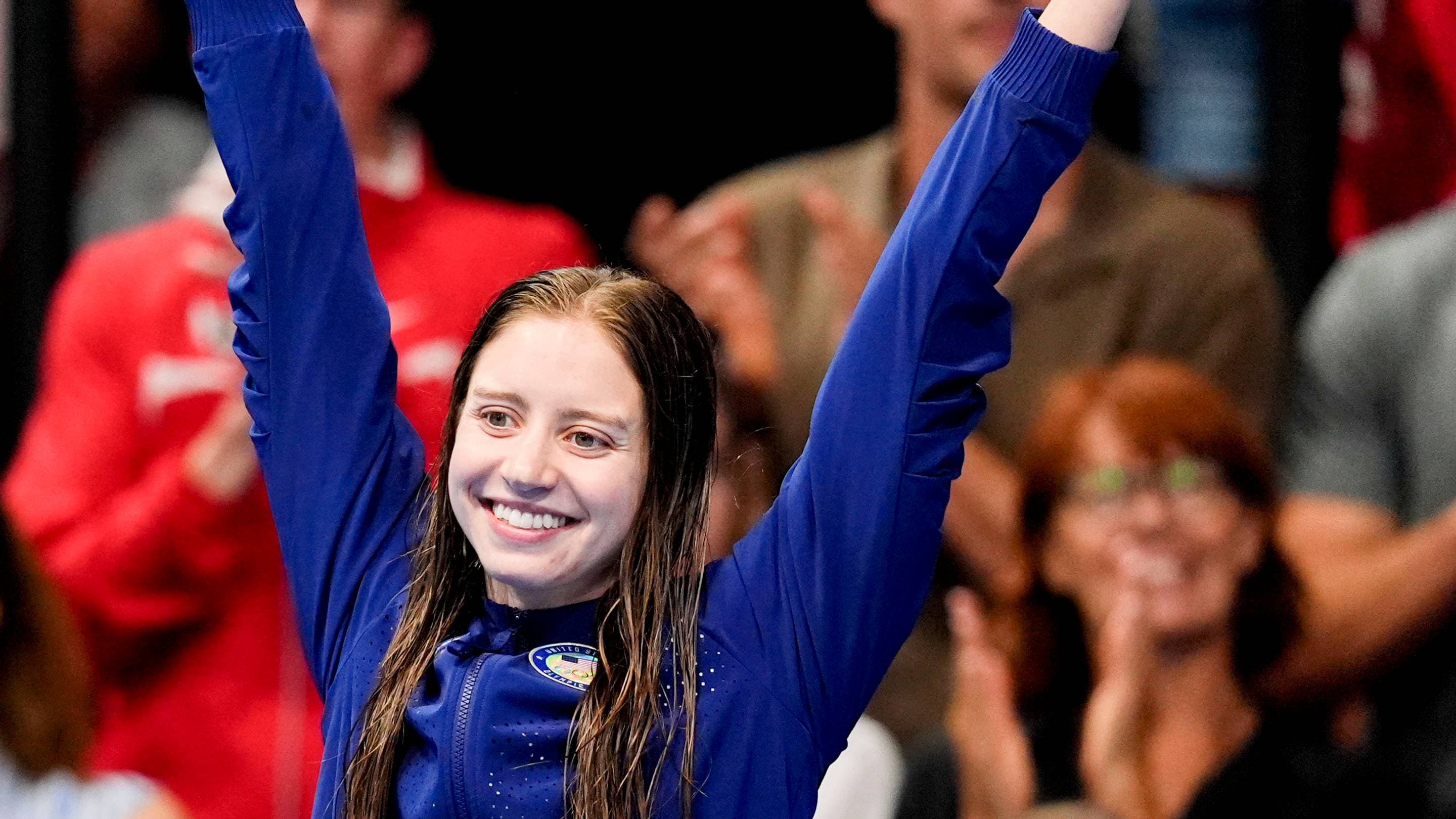 Kate Douglass Olympic Gold Medal Ceremony Paris 2024| Get
