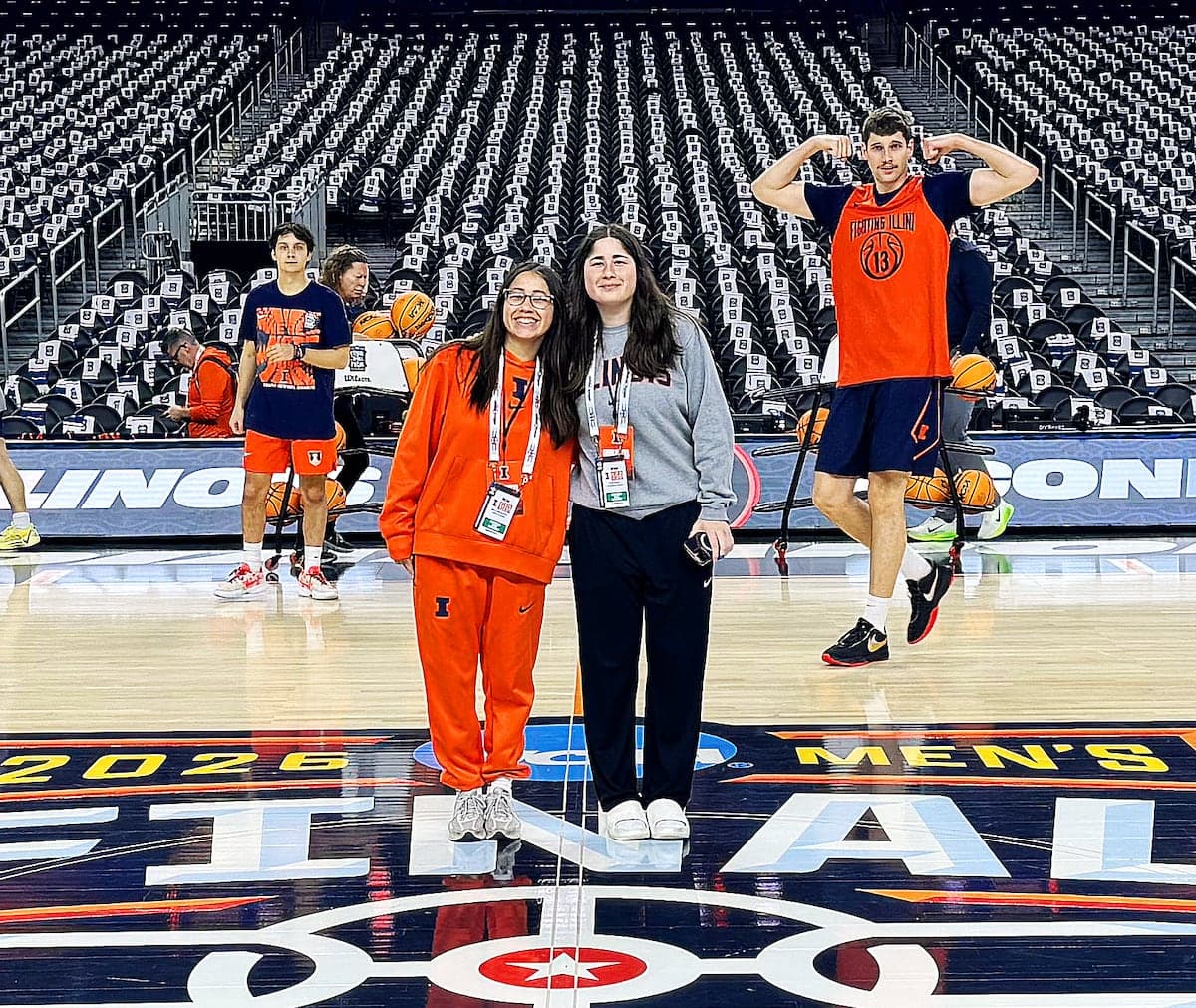 Shannon Sisters Power Illini Hoops Behind the Bench in