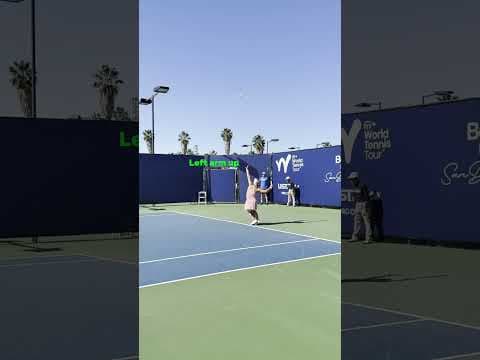 Kristina Liutova. Serve slow motion. #tennis #tennisserve #indianwells #highlights #liutova
