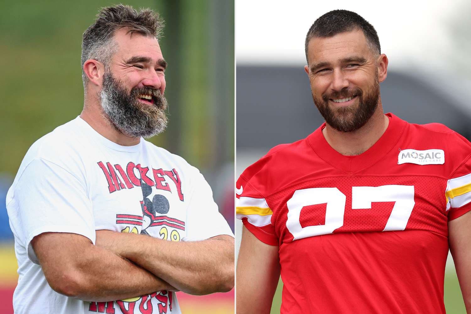 Jason Kelce Swarmed by Chiefs Fans Visiting Brother