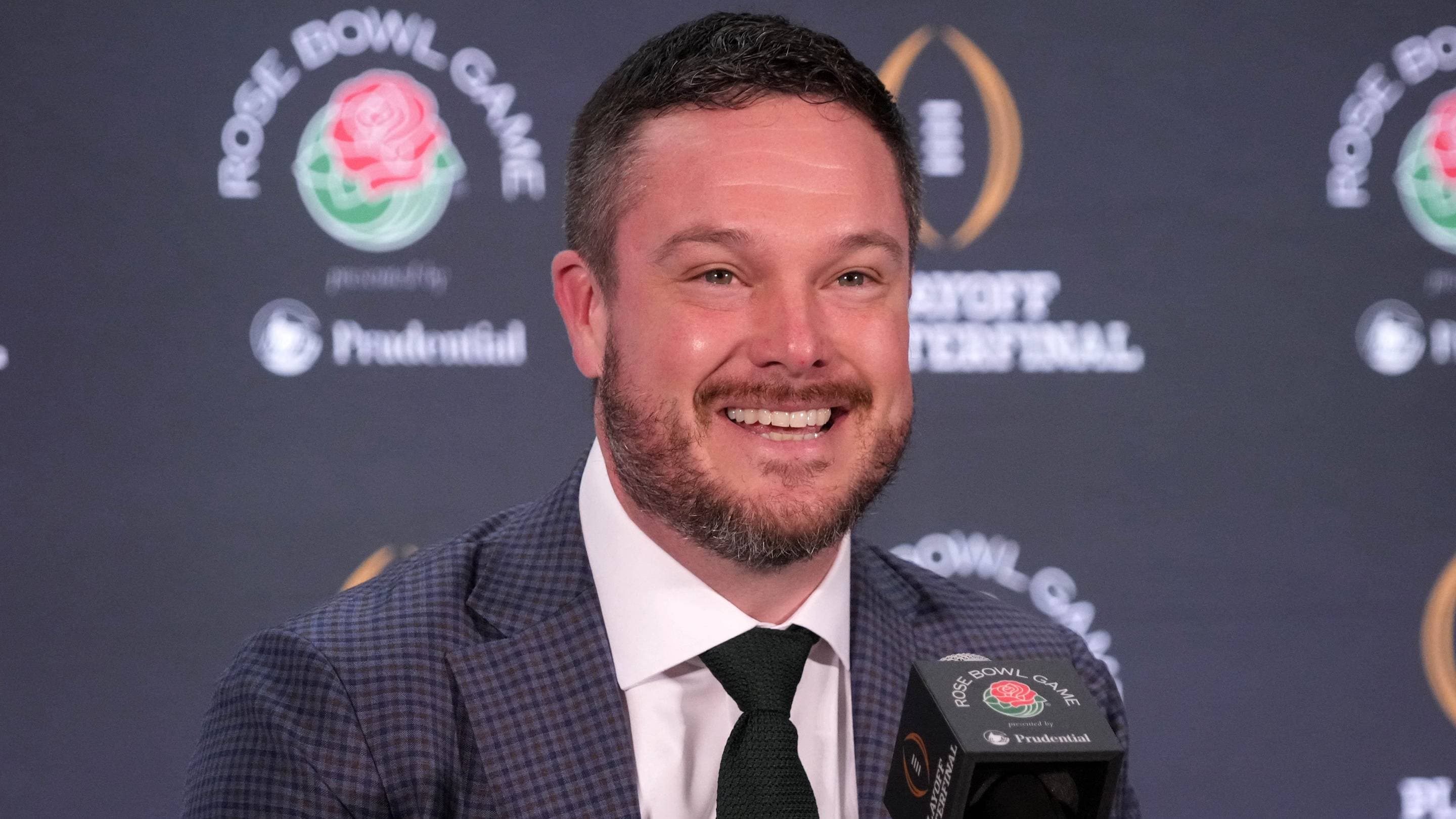 Oregon Ducks Coach Dan Lanning: Rose Bowl Press